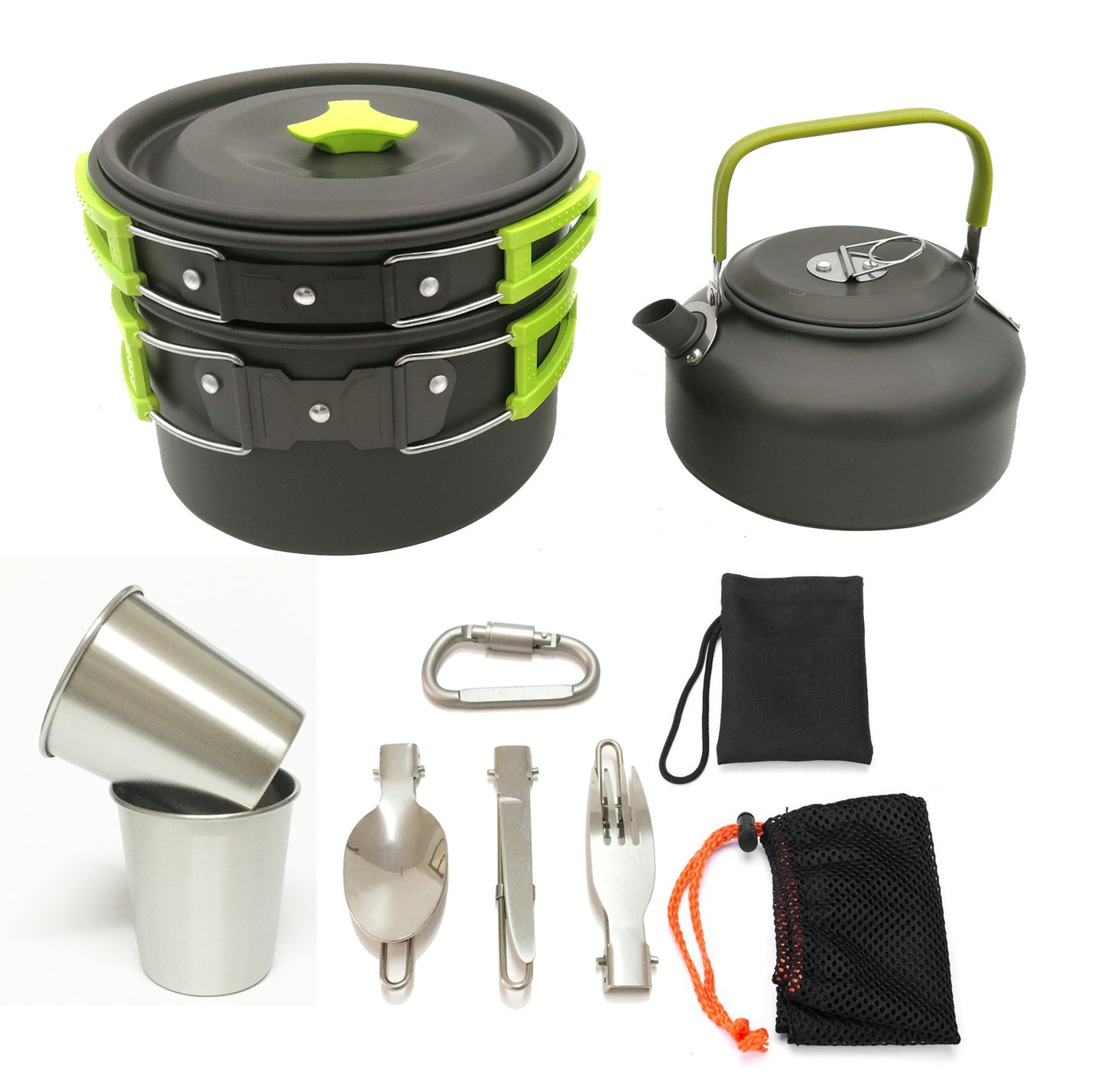 2-3 Person Camping Teapot Tableware Suit