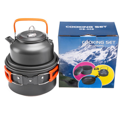 2-3 Person Camping Teapot Tableware Suit