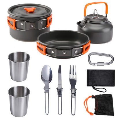 2-3 Person Camping Teapot Tableware Suit