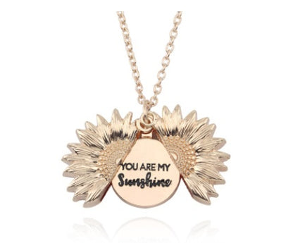 Sunflower Double Lettering Necklace