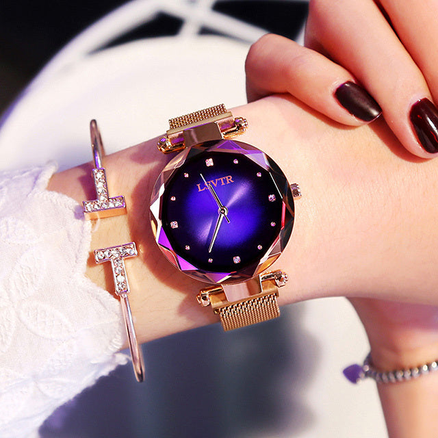 Rose Gold Starry Sky Magnet Watch