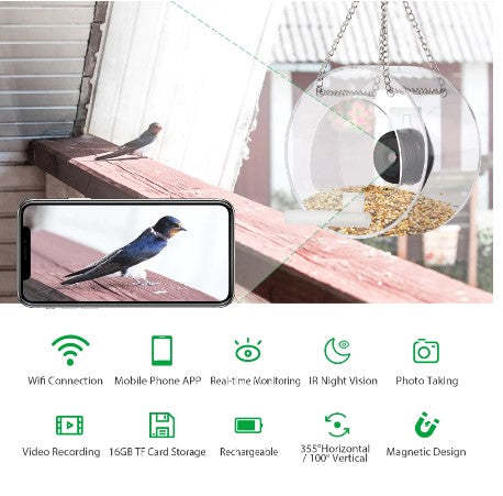 Smart Bird Feeder with HD Camera