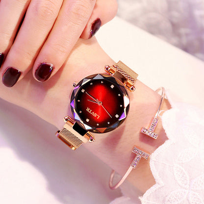 Rose Gold Starry Sky Magnet Watch