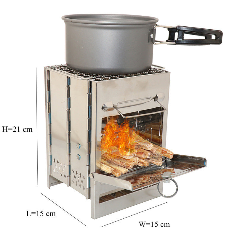 Adjustable Folding Wood Camp Stove