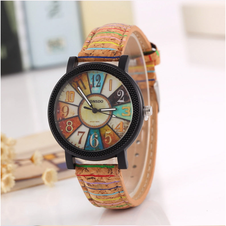 Vintage Leather Women's Quartz Wristwatch