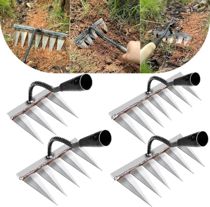 4-Piece Heavy-Duty Iron Garden Rake Set