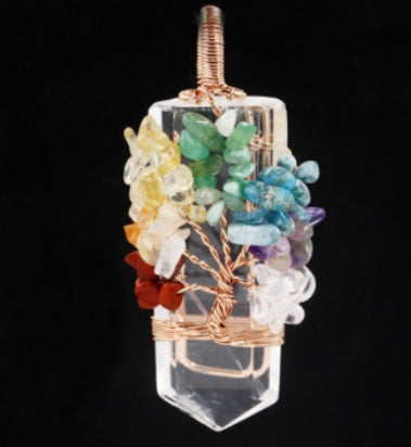 Tree of Life Crystal Column Pendant