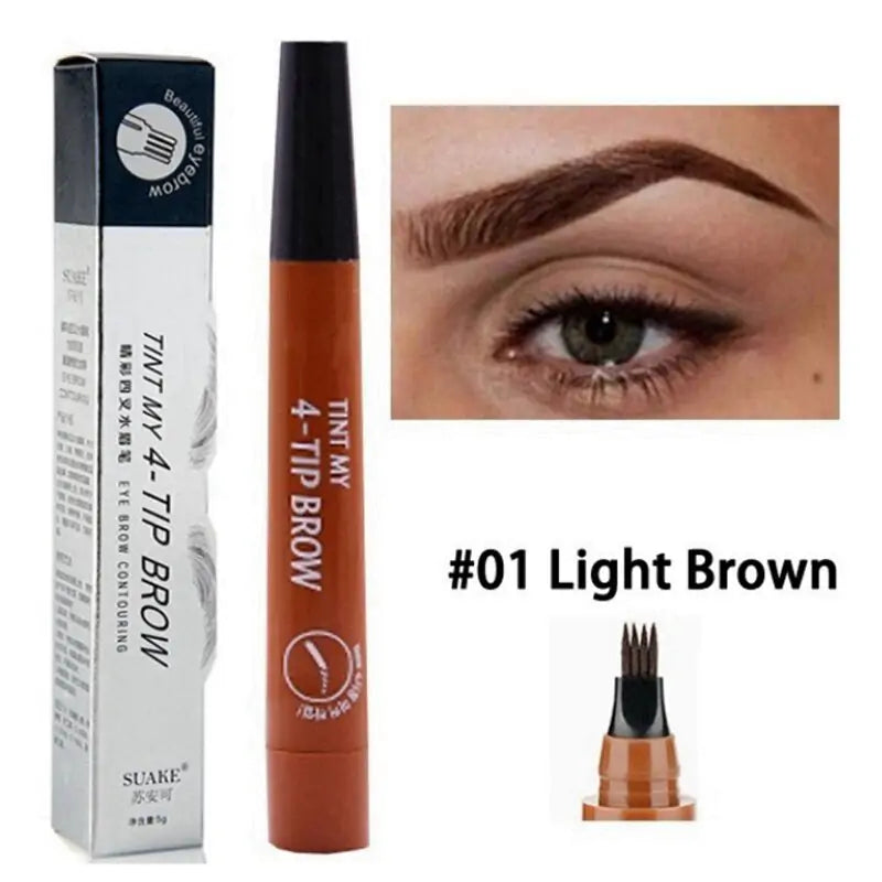 3D 5 Color Waterproof Natural Eyebrow Pencil