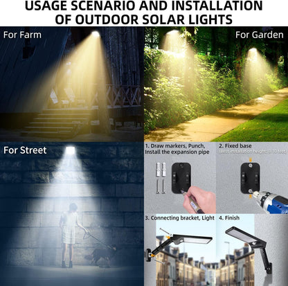 2-Pack Outdoor Solar Floodlights