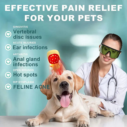 Cold Laser Therapy Vet Device for Pets 2x808nm Red Light Therapy Devices for Pain Relief