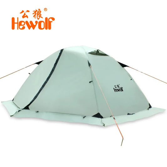 Hewolf 2 Person Waterproof Camping Tent For Outdoor Recreation Double Layer 4 Seasons