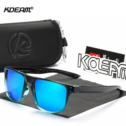 KDEAM Durable Lightweight Polarized Sunglasses All-fit Size Sun Glasses Men Coating Lens Minimize Glare Hard Case included