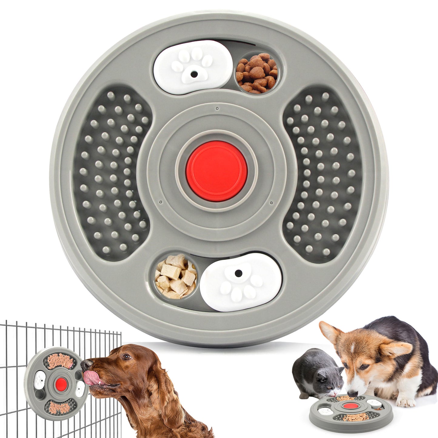 Dog Toy Licking Plate Hiding Pet Relieving Stuffy Training Toys