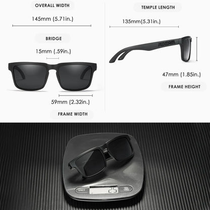 New High Quality KDEAM Luxury Design Polarized Sunglasses For Men Square Sun Glasses Fishing Fashion Women Shades UV400