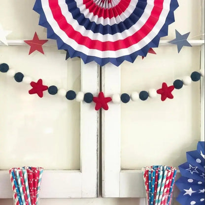 American Flag Theme Decor Patriotic Ceiling Fan Decoration Patriotic Decorations Set for 4th of July Day Hanging for Birthday