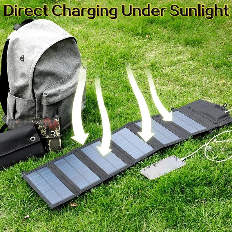 6-Fold 800W Portable Solar Panels Charger USB 5V DC Mobile Power Supply