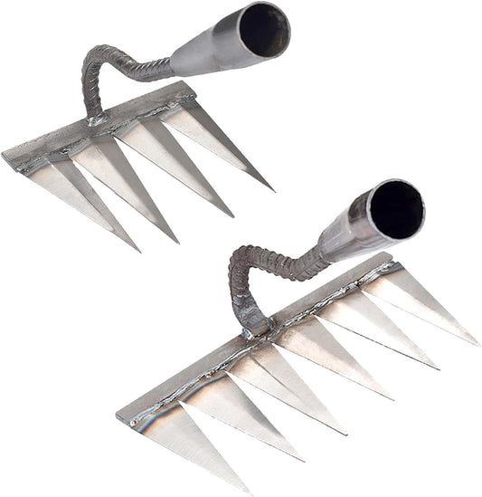 2-Piece Heavy-Duty Carbon Hand Rake Set