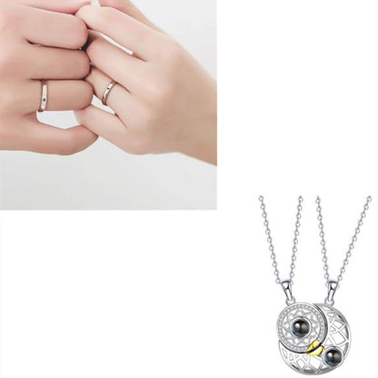 Sun Moon Personalized Couple Necklaces