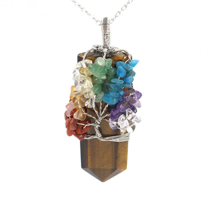 Tree of Life Crystal Column Pendant