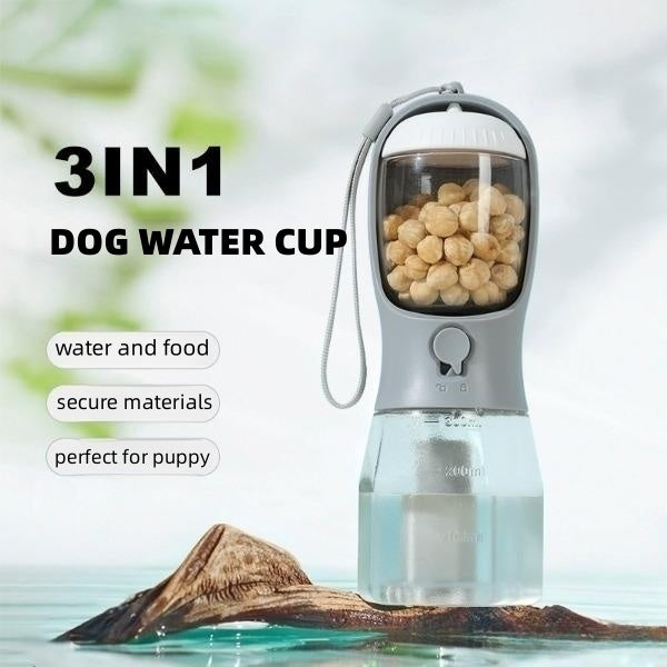 Three-in-one Portable Small Multi-functional Pet Cups Food Garbage Bag