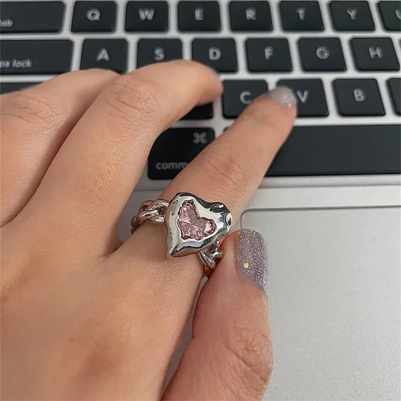 Aesthetic Crystal Love Ring